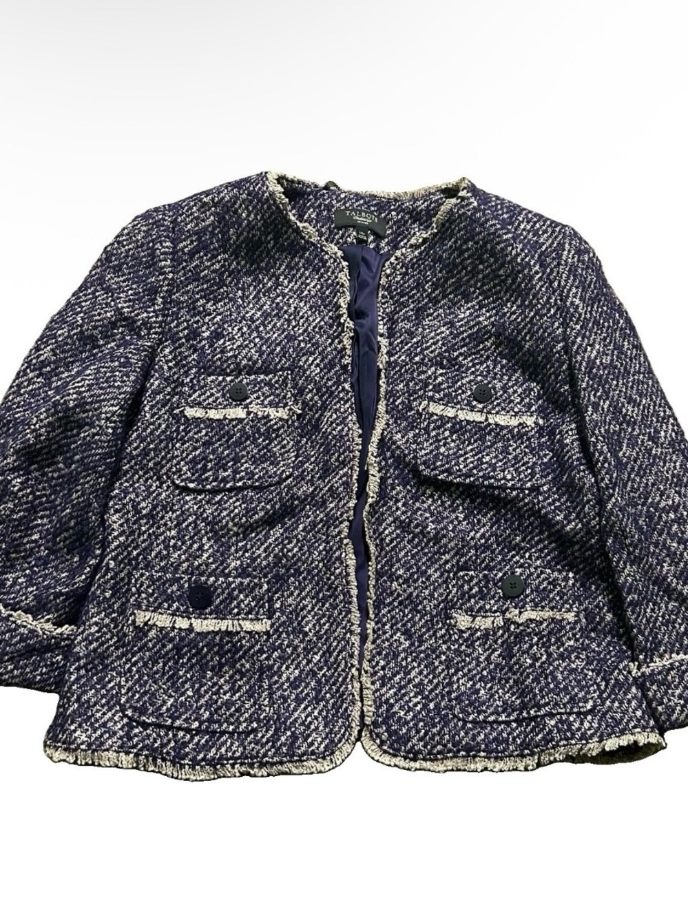 Women’s Talbots Petites Purple Tweed Blazer Size 14P